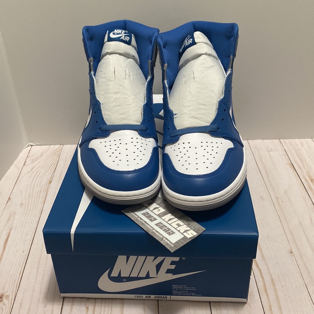 AIR JORDAN 1 RETRO HIGH MENS TRUE BLUE - Picture 2 of 4